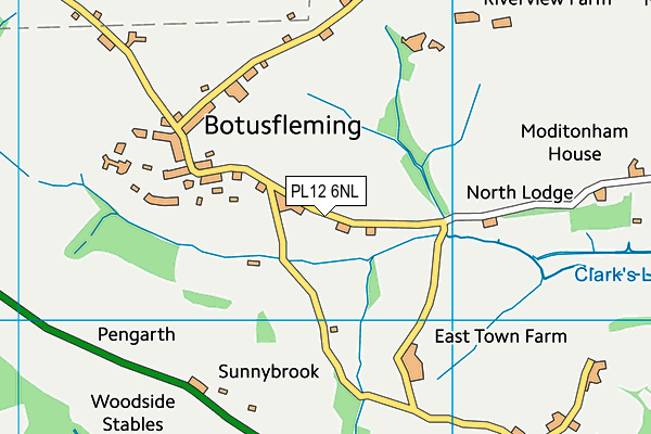 PL12 6NL map - OS VectorMap District (Ordnance Survey)