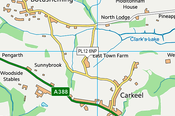 PL12 6NP map - OS VectorMap District (Ordnance Survey)