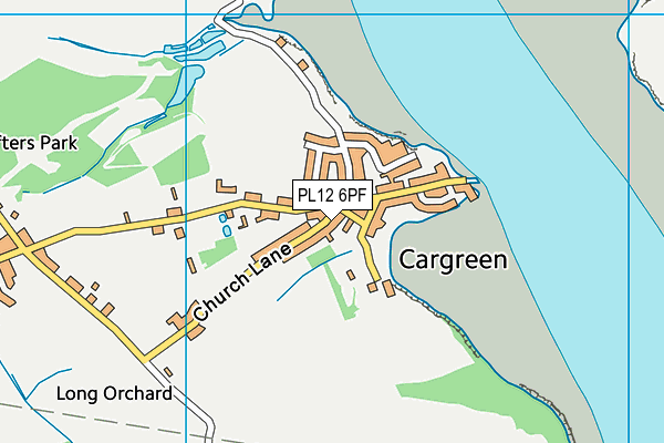 PL12 6PF map - OS VectorMap District (Ordnance Survey)