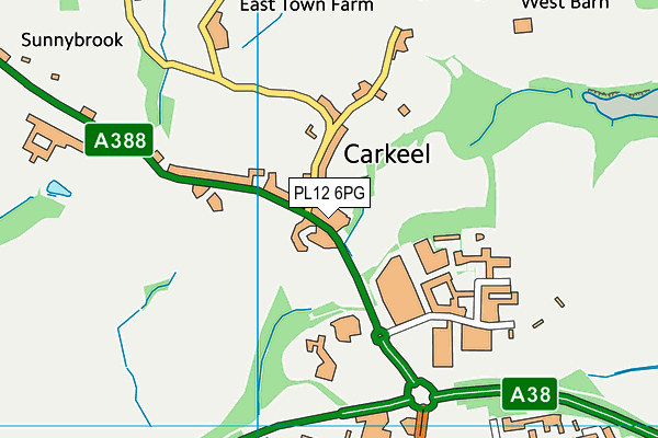 PL12 6PG map - OS VectorMap District (Ordnance Survey)