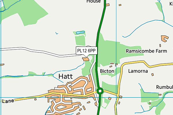 PL12 6PP map - OS VectorMap District (Ordnance Survey)