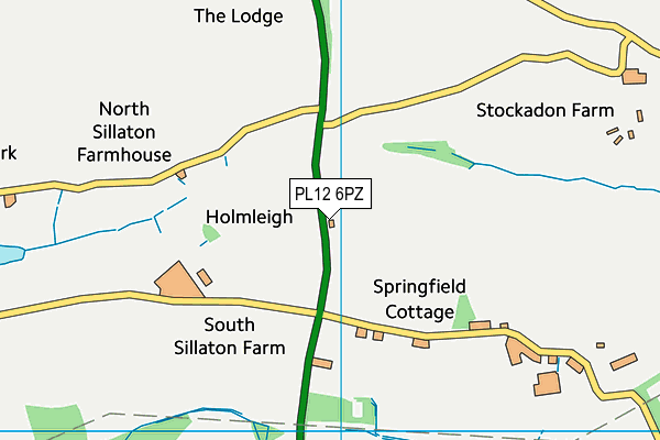 PL12 6PZ map - OS VectorMap District (Ordnance Survey)