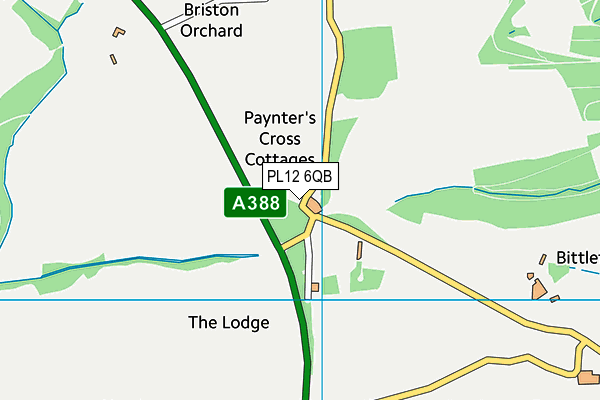 PL12 6QB map - OS VectorMap District (Ordnance Survey)