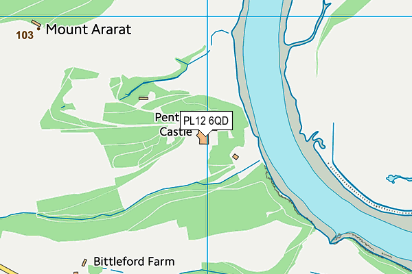 PL12 6QD map - OS VectorMap District (Ordnance Survey)