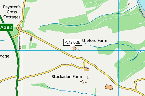 PL12 6QE map - OS VectorMap District (Ordnance Survey)