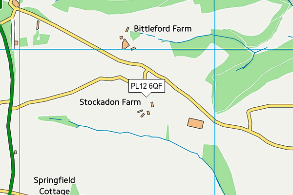 PL12 6QF map - OS VectorMap District (Ordnance Survey)