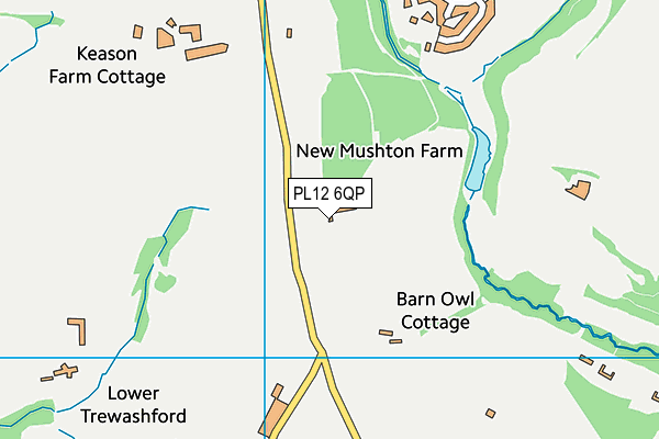 PL12 6QP map - OS VectorMap District (Ordnance Survey)