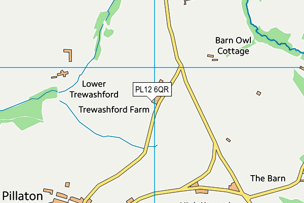 PL12 6QR map - OS VectorMap District (Ordnance Survey)