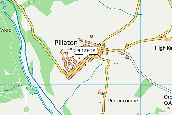 PL12 6QS map - OS VectorMap District (Ordnance Survey)