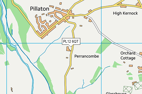 PL12 6QT map - OS VectorMap District (Ordnance Survey)