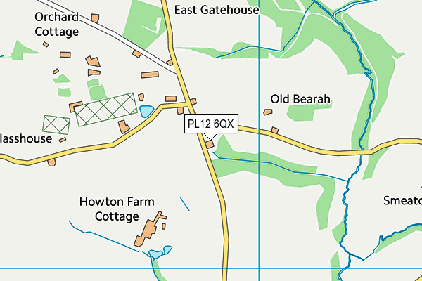 PL12 6QX map - OS VectorMap District (Ordnance Survey)