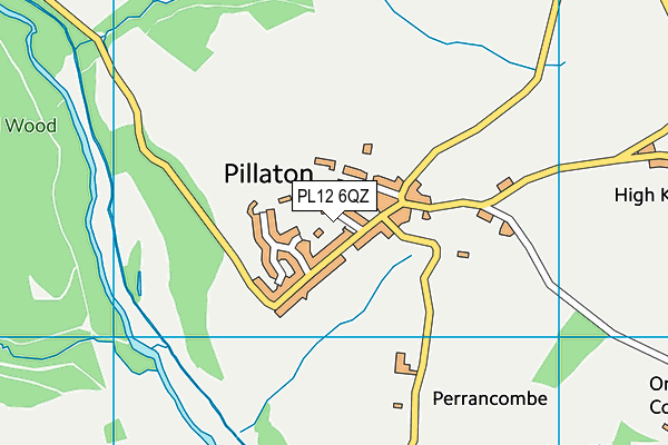 PL12 6QZ map - OS VectorMap District (Ordnance Survey)