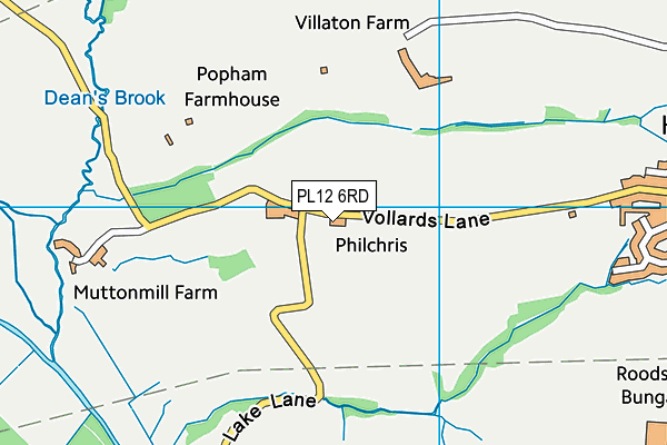 PL12 6RD map - OS VectorMap District (Ordnance Survey)