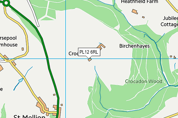 PL12 6RL map - OS VectorMap District (Ordnance Survey)