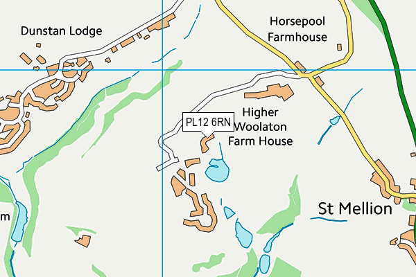 PL12 6RN map - OS VectorMap District (Ordnance Survey)