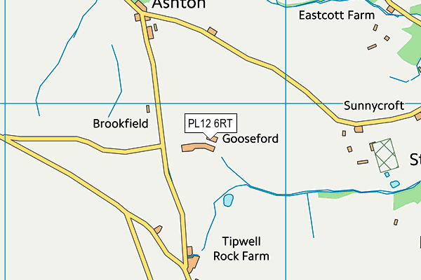 PL12 6RT map - OS VectorMap District (Ordnance Survey)