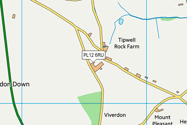 PL12 6RU map - OS VectorMap District (Ordnance Survey)