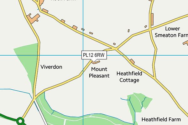 PL12 6RW map - OS VectorMap District (Ordnance Survey)