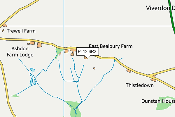 PL12 6RX map - OS VectorMap District (Ordnance Survey)