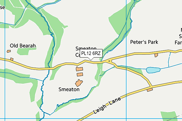 PL12 6RZ map - OS VectorMap District (Ordnance Survey)