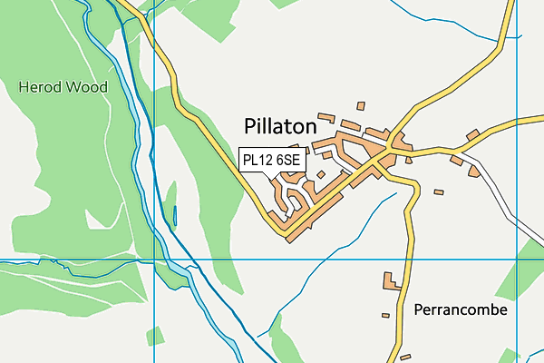 PL12 6SE map - OS VectorMap District (Ordnance Survey)