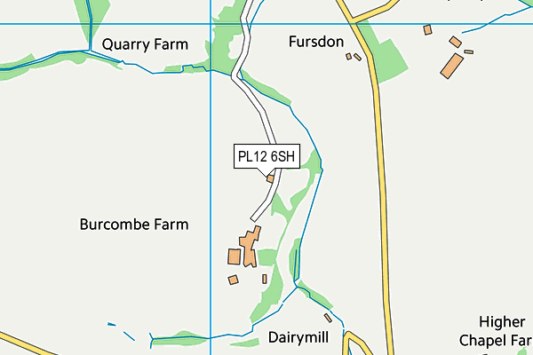 PL12 6SH map - OS VectorMap District (Ordnance Survey)