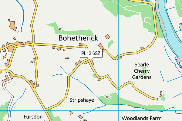 PL12 6SZ map - OS VectorMap District (Ordnance Survey)