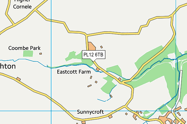 PL12 6TB map - OS VectorMap District (Ordnance Survey)