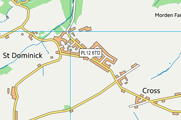 PL12 6TD map - OS VectorMap District (Ordnance Survey)