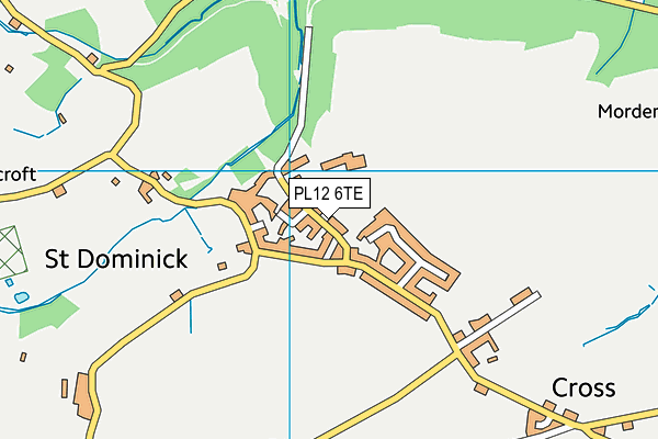 PL12 6TE map - OS VectorMap District (Ordnance Survey)