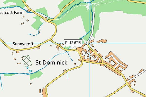 PL12 6TR map - OS VectorMap District (Ordnance Survey)