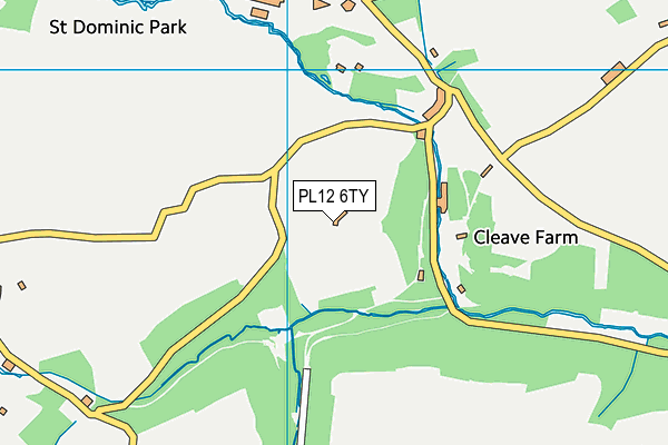 PL12 6TY map - OS VectorMap District (Ordnance Survey)