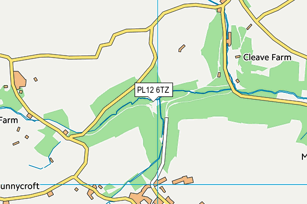 PL12 6TZ map - OS VectorMap District (Ordnance Survey)