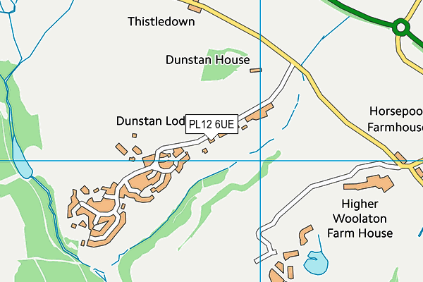 PL12 6UE map - OS VectorMap District (Ordnance Survey)