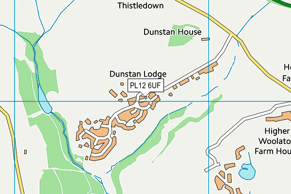 PL12 6UF map - OS VectorMap District (Ordnance Survey)