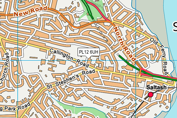 PL12 6UH map - OS VectorMap District (Ordnance Survey)