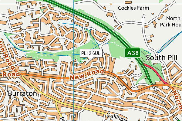 PL12 6UL map - OS VectorMap District (Ordnance Survey)