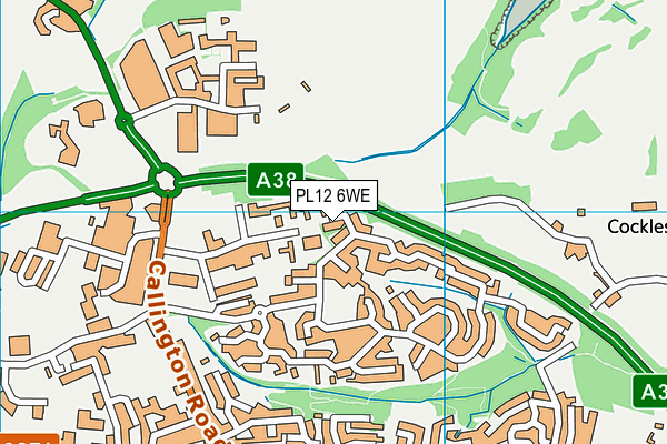 PL12 6WE map - OS VectorMap District (Ordnance Survey)