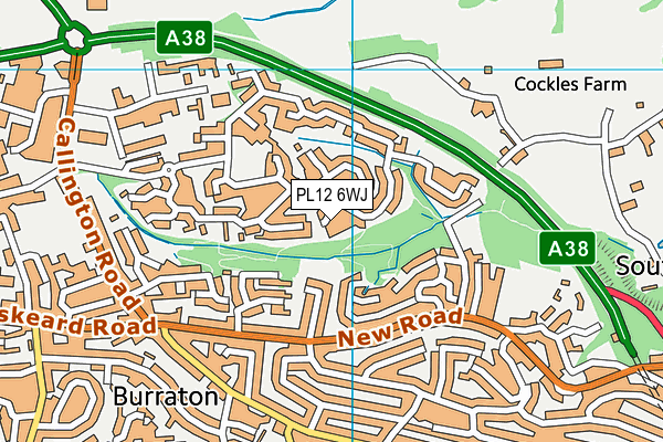 PL12 6WJ map - OS VectorMap District (Ordnance Survey)