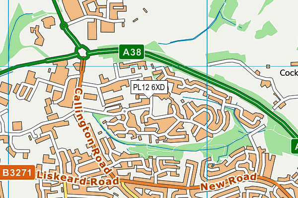 PL12 6XD map - OS VectorMap District (Ordnance Survey)