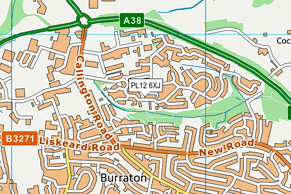 PL12 6XJ map - OS VectorMap District (Ordnance Survey)