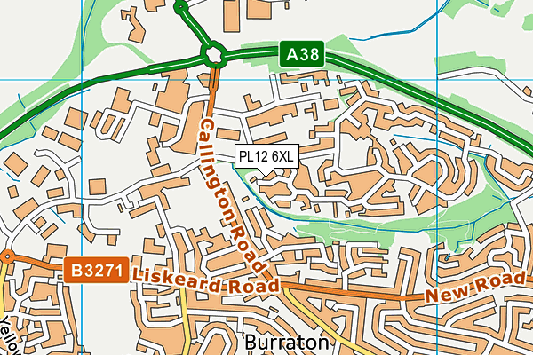 PL12 6XL map - OS VectorMap District (Ordnance Survey)