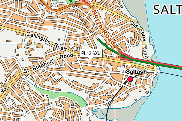 PL12 6XU map - OS VectorMap District (Ordnance Survey)