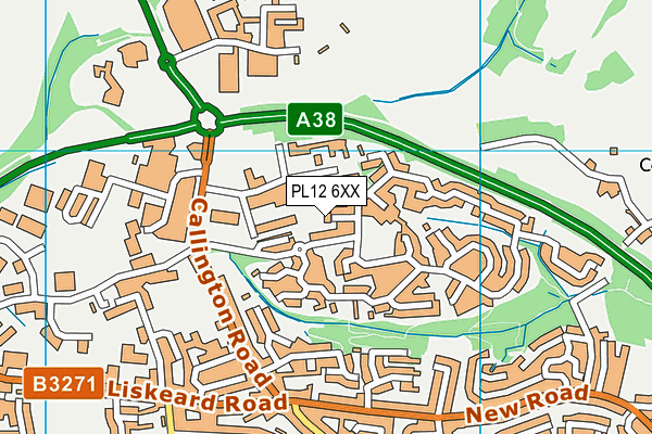 PL12 6XX map - OS VectorMap District (Ordnance Survey)