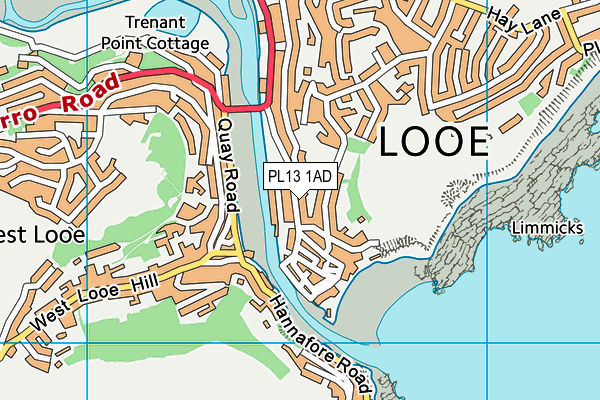 Map of LOOE SEASIDE PROPERTY LIMITED at district scale