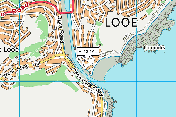 PL13 1AU map - OS VectorMap District (Ordnance Survey)
