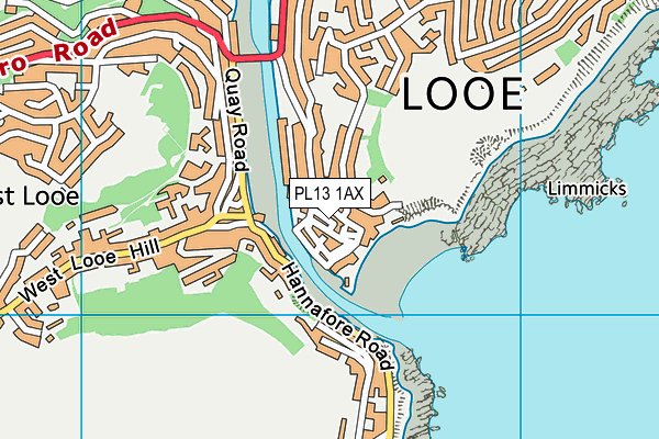 PL13 1AX map - OS VectorMap District (Ordnance Survey)