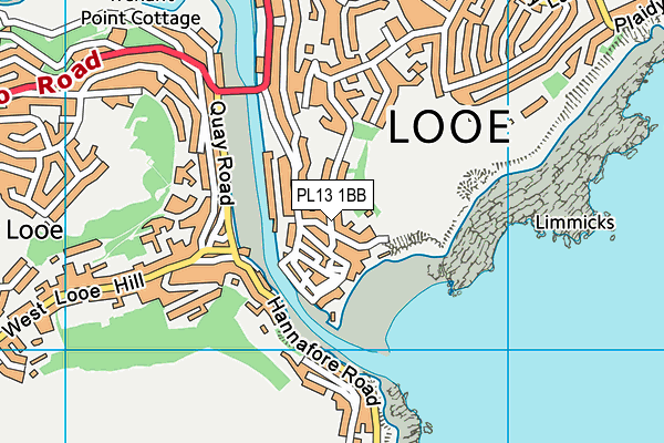 PL13 1BB map - OS VectorMap District (Ordnance Survey)