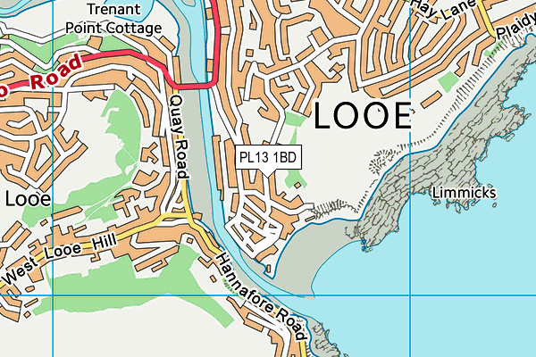 PL13 1BD map - OS VectorMap District (Ordnance Survey)