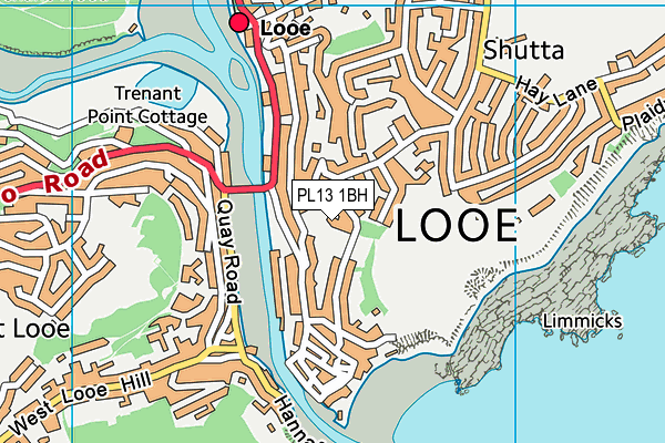 PL13 1BH map - OS VectorMap District (Ordnance Survey)